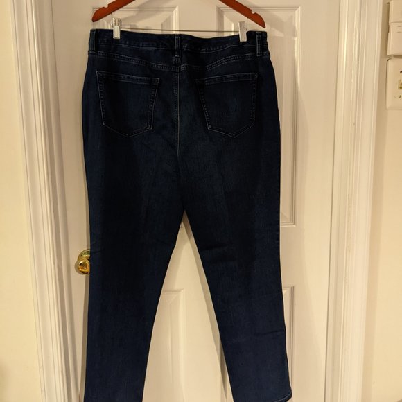 Charter Club Womens Plus Lexington Animal Print Jeans Brown Size 20w main image 1